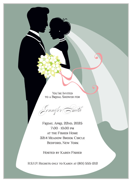 Bride And Groom Shower Invitations 