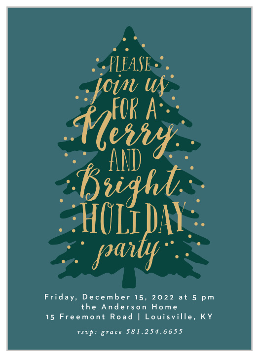 White House Christmas Party Invitation 2022 2022 Christmas Party Invitations | Match Your Color & Style Free! - Basic  Invite