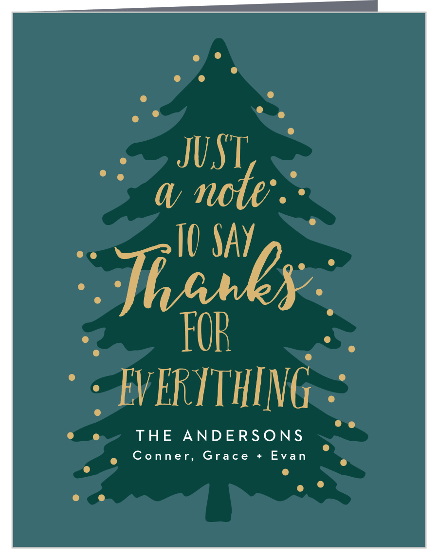 Gold Baubles Personalized Christmas/New Year/Holiday Party Thank You Cards Gold Baubles Personalized Christmas/New Year/Holiday Party Thank You Cards