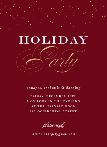 holiday party invitations match your color style free basic
