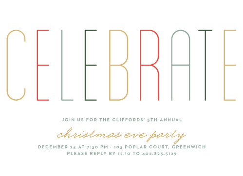 holiday party invitations match your color style free basic
