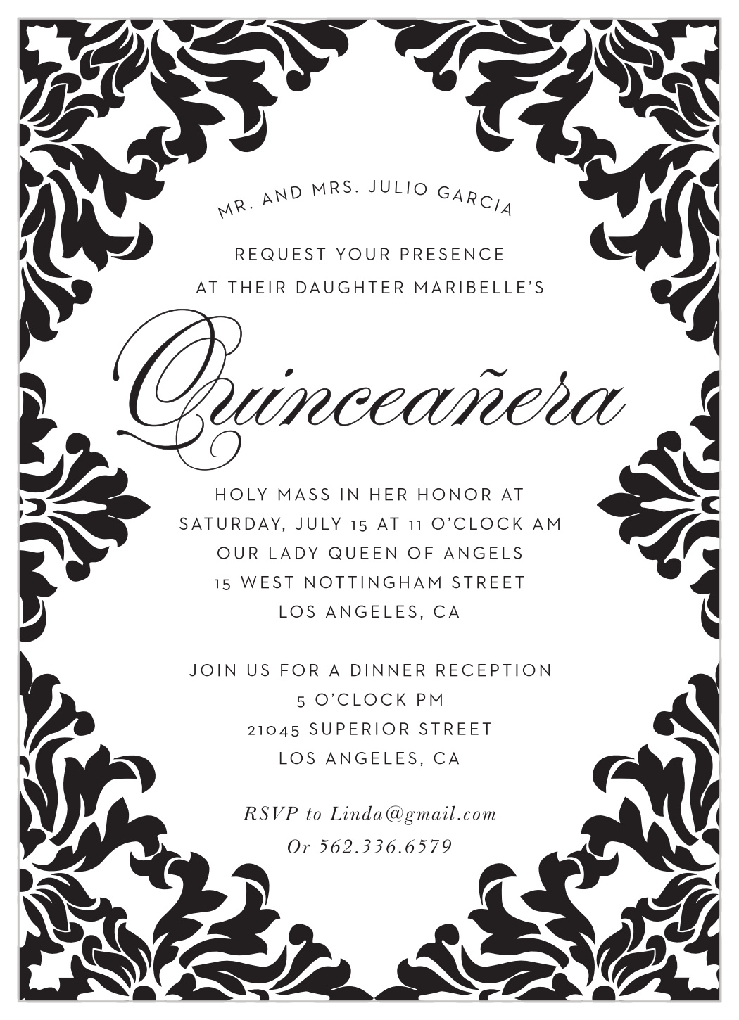 Vexing Velvet Quinceañera Invitations by Basic Invite