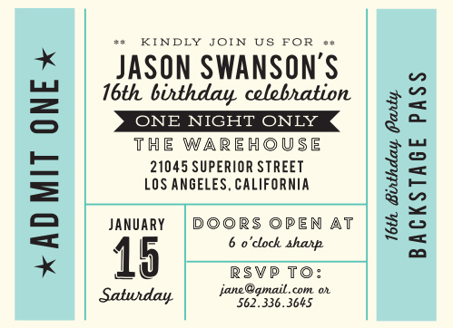 sweet 16 invitations match
