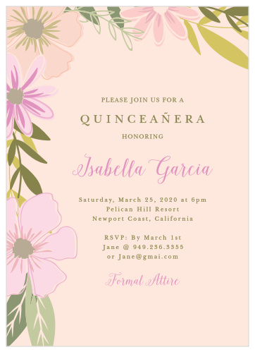 quinceañera invitations match your color style free quinceanero invitations