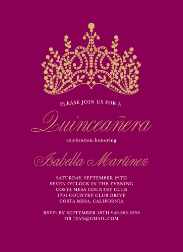 quinceañera invitations match your color style free basic invite quinceniera invitations
