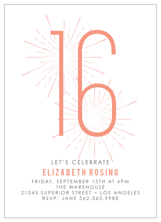 Sweet Sparkler Sweet Sixteen Invitations By Basic Invite Sweet Sparkler Sweet Sixteen Invitations By Basic Invite