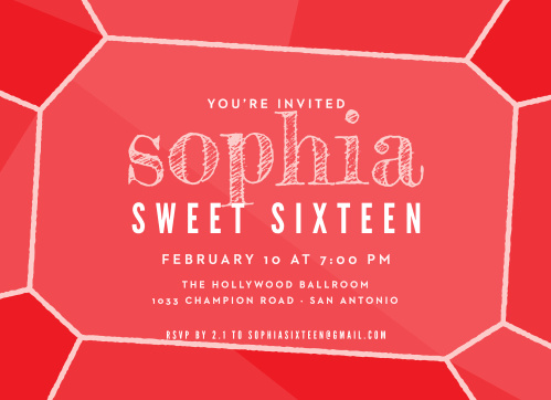 sweet 16 invitations match your color style free basic invite