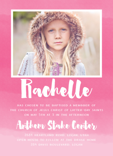 Lds Baptism Invitations Match Your Color Style Free Basic Invite