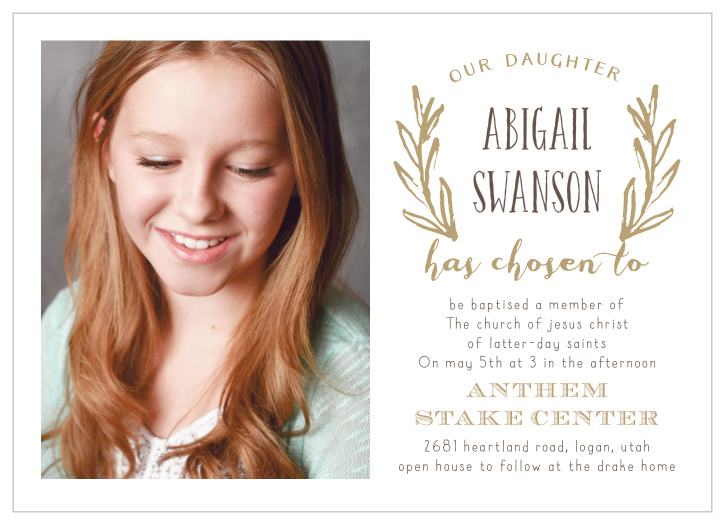 We've begun our Hand Sketched LDS Baptism Invitations as they should be, with a lovely photo of your child drawing its recipients' eyes.