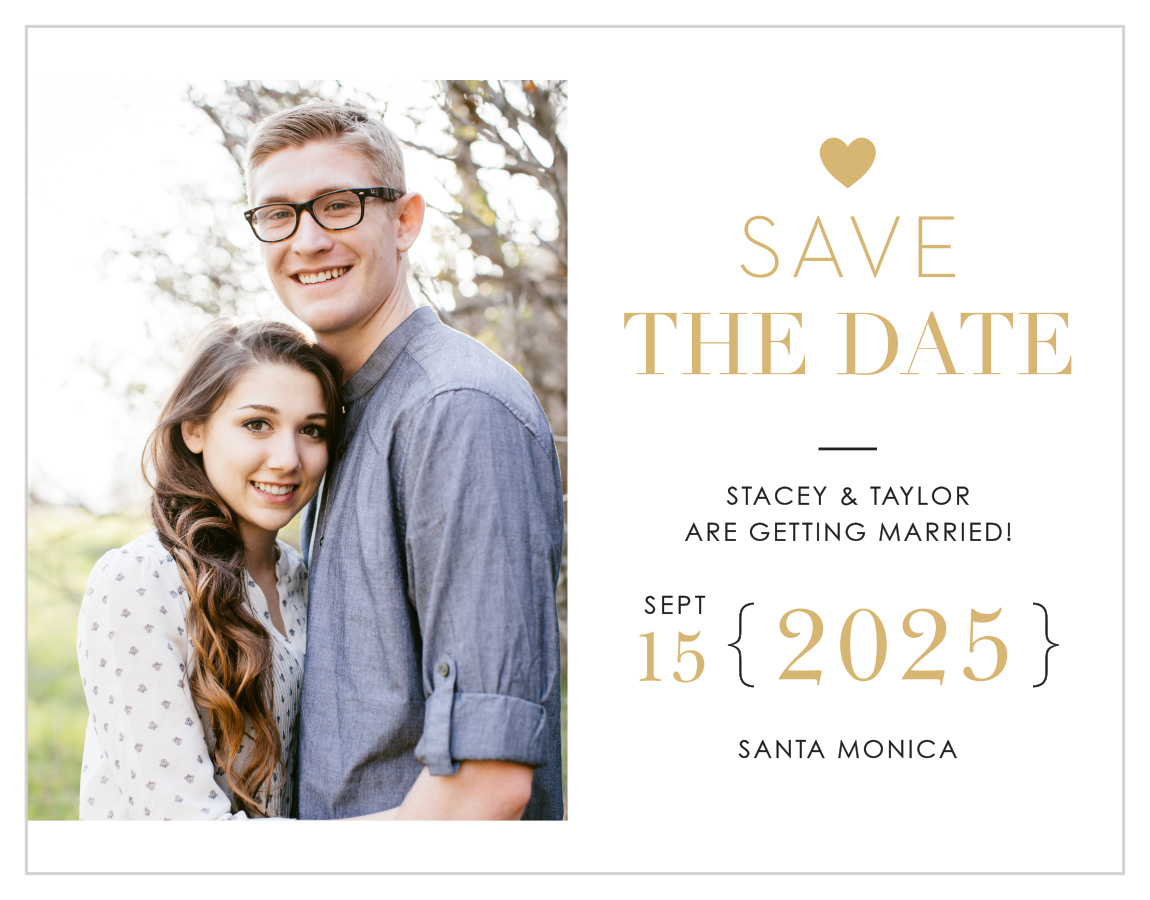 Refined Type Foil Save the Date Magnets by Basic Invite