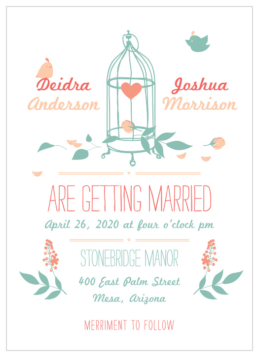 Love Birds Wedding Stickers by Basic Invite