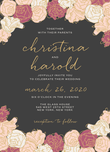rose wedding invitations match your color style free