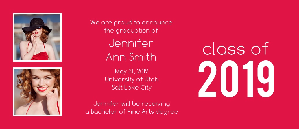 2019 graduation announcements invitations for high school and college
