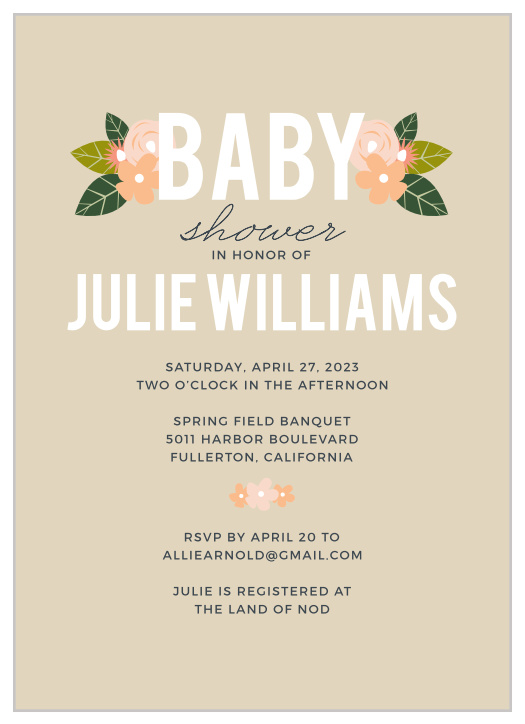 Our Herbaceous Babe Baby Shower Invitations are a perfect fit for the party you have planned.