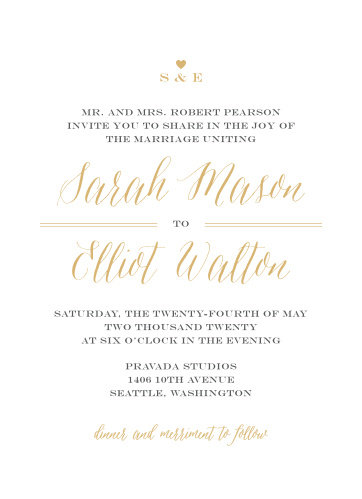 foil stamped wedding invitations gold silver rose gold basic
