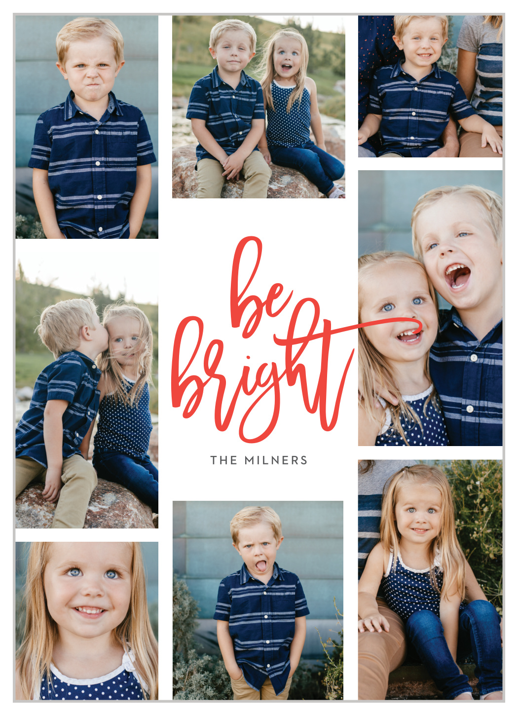 Insta Grid Photo Holiday Cards By Basic Invite