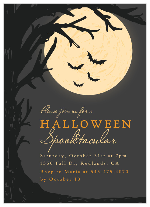 Elegant Halloween Party Invitations