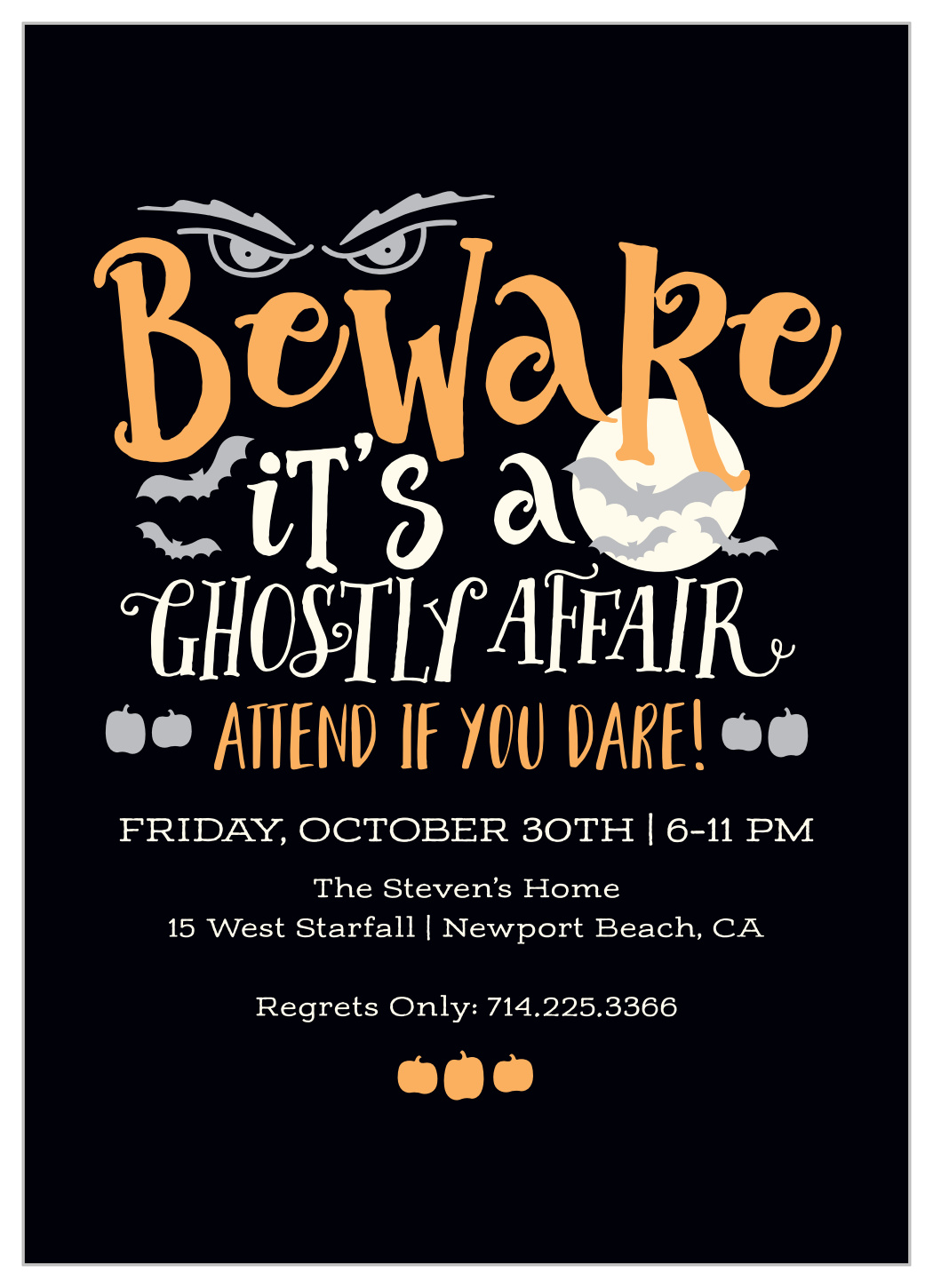 Ghostly Affair Halloween Invitations by Basic Invite