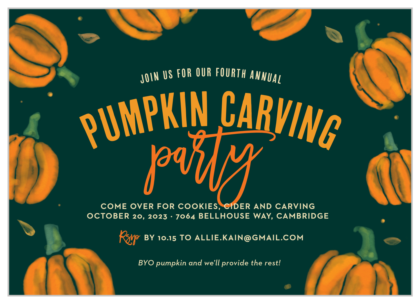 Pumpkin Carving Halloween Invitations By Basic Invite