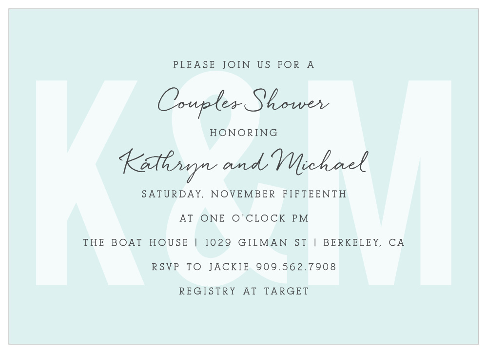 Him & Her Bridal Shower Invitations by Basic Invite
