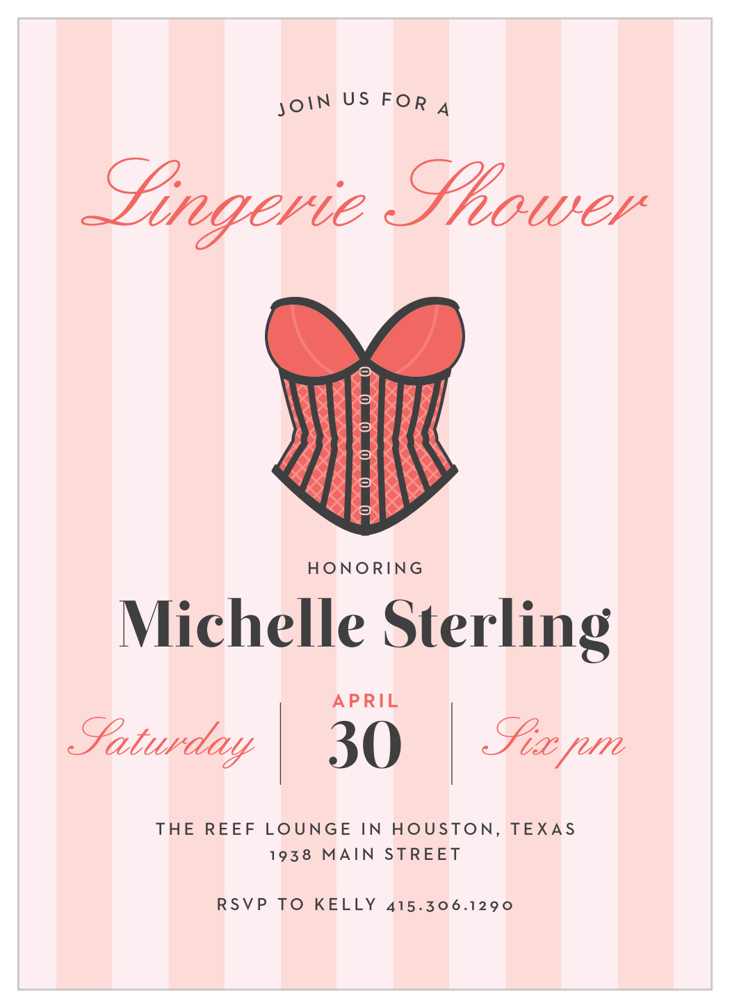 Lingerie Shower Bachelorette Invitations by Basic Invite