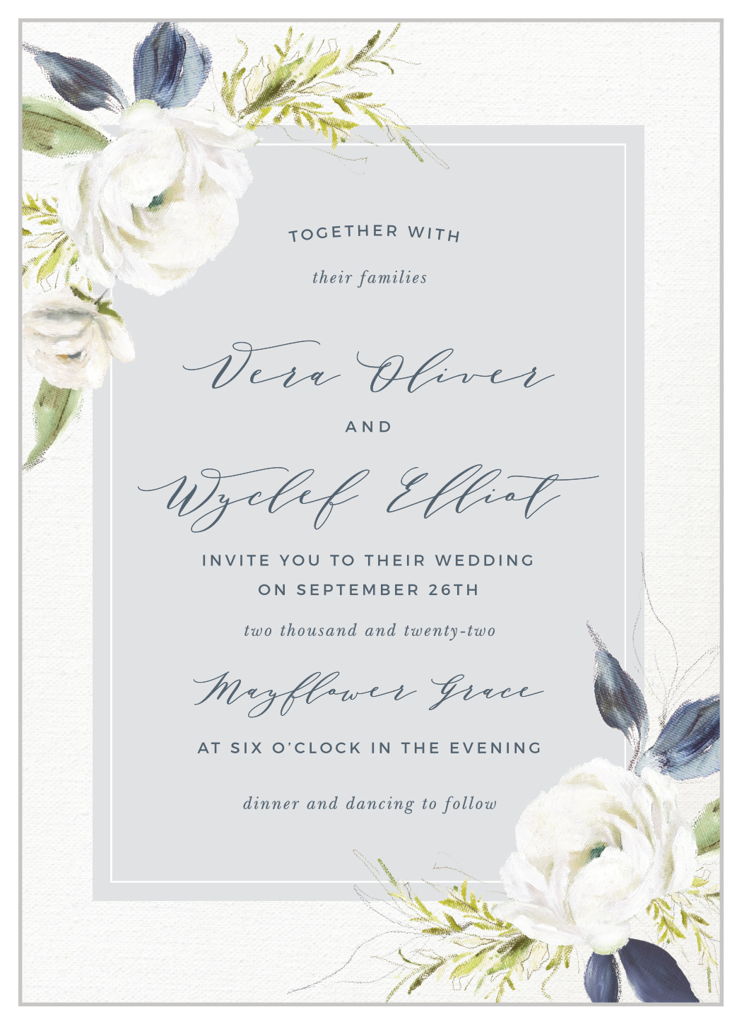 Style Name JILL Printable or Printed White and Gold Glitter Wedding Invitation /& rsvp card