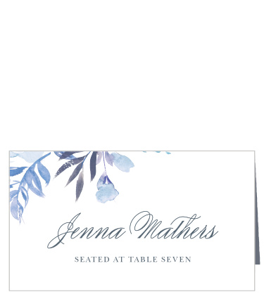 Personalize the Comely Wildflowers Place Cards colors and fonts to coordinate with your wedding theme.