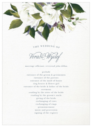 Wedding Programs Match Your Colors Style Free Basic Invite