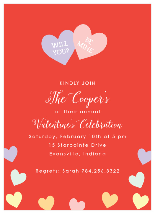 Valentine S Day Party Invitations Match Your Color Style Free Basic Invite