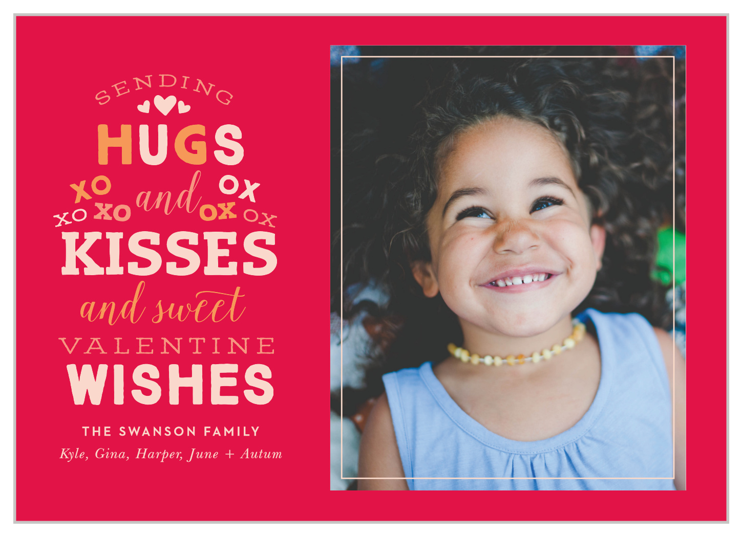 Sending X's & O's Valentine's Day Cards by Basic Invite