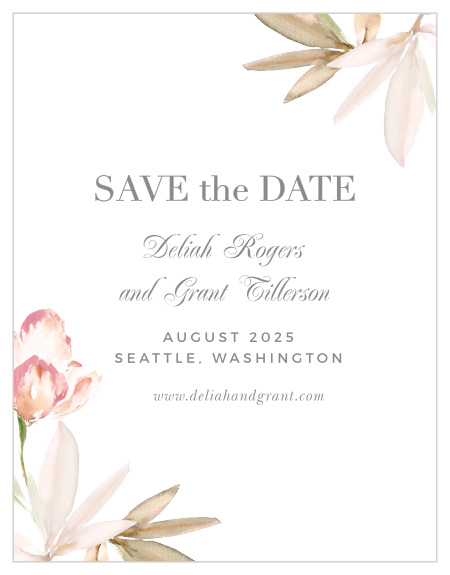 Ensure that your friends and family know when your wedding will be using the Darling Watercolor Save-the-Date Cards.