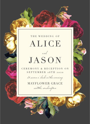 rose wedding invitations match your color style free