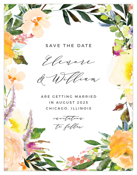 Ensure that your friends and family know when your wedding will be using the Willow Wreath Save-the-Date Cards.