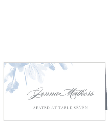 Personalize the Subtle Fleuriste Place Cards colors and fonts to coordinate with your wedding theme.