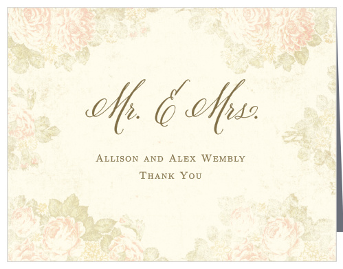 Romantic Vintage Wedding Thank You Cards By Basic Invite