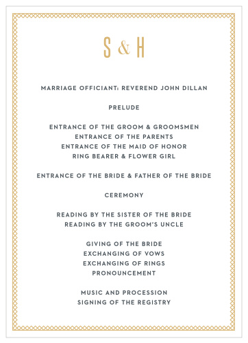 Marvelous Manor Wedding Menus by Basic Invite