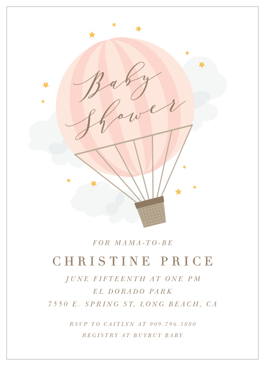 1st Birthday Balloon Birthday Invitation Hot Air Balloon Birthday Party Invitation Travel Invitation Watercolor Hot Air Balloon Invite