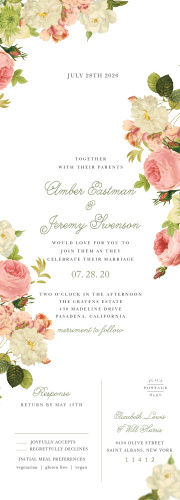 Lily Floral Invitation Background
