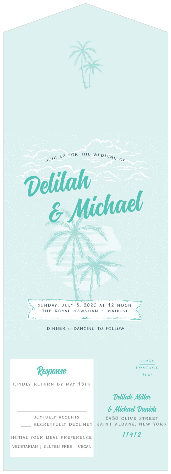 Modern Wedding Invitations - Match Your Color & Style Free!