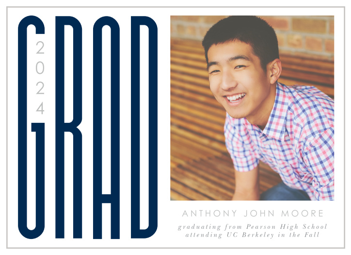 Bold Grad Graduation Thank You Cards by Basic Invite