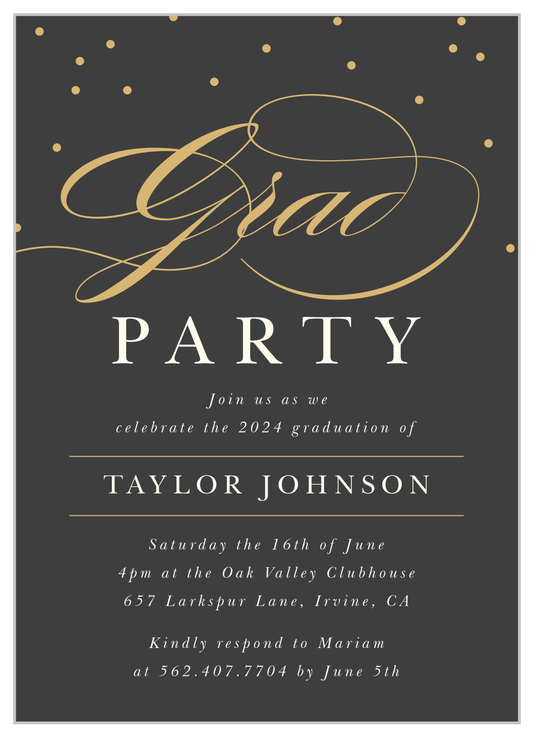 Ever Elegant Graduation Invitations by Basic Invite