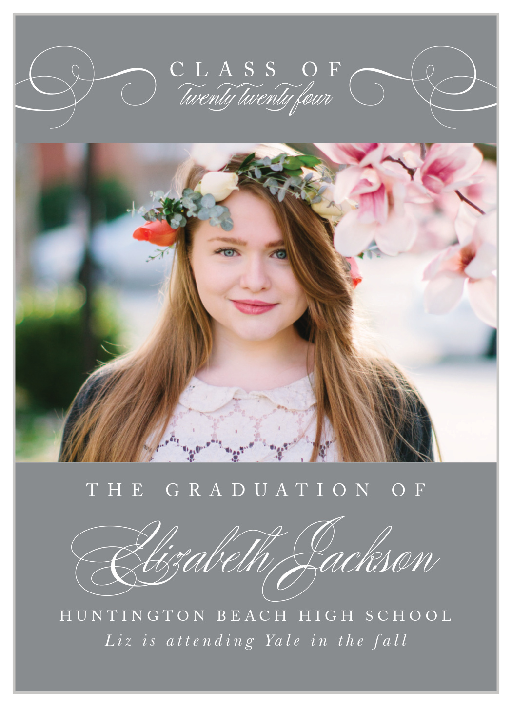 Elegant Senior Graduation Announcements by Basic Invite