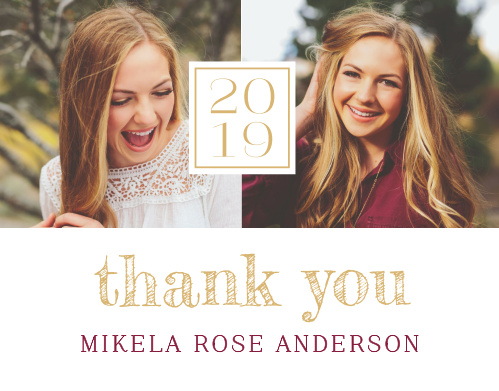 graduation thank you cards match your color style free basic