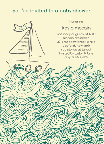 Nautical Baby Shower Invitations Match Your Color Style Free