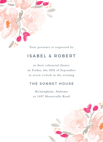 rehearsal dinner invitations match