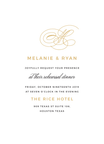 rehearsal dinner invitations match