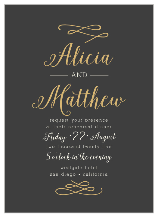 Rehearsal Dinner Invitations | Match Your Color & Style Free!