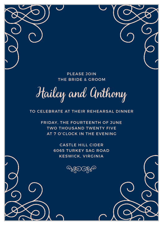 Rehearsal Dinner Invitations | Match Your Color & Style Free!