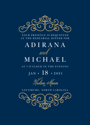 royal scrolls wedding invitations