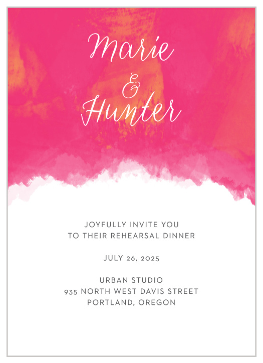 Rehearsal Dinner Invitations | Match Your Color & Style Free! - Basic ...